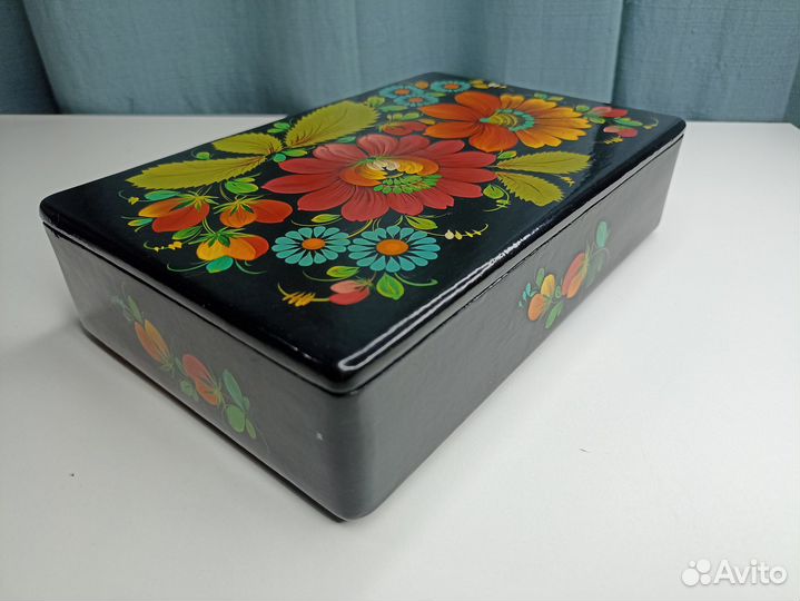 Шкатулка дерево Петриковская роспись