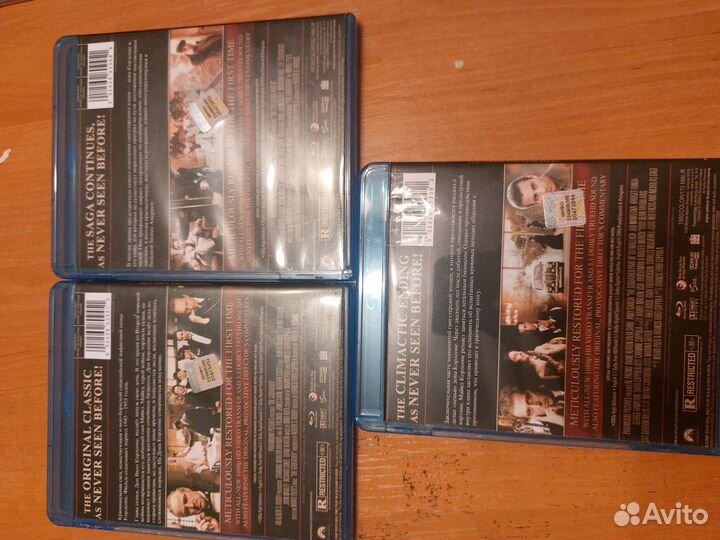 Blue ray диски Крестный отец, 3диска