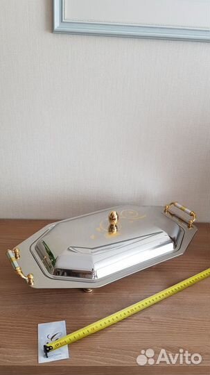 Giorinox Gold Flower Блюдо для горячего с крышкой