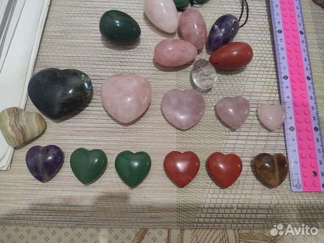 Каменные сердечки, яйцо йони