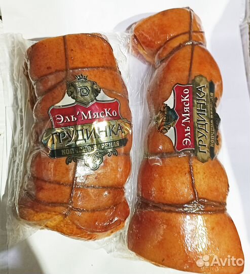 Грудинка копченая на буковой щепе вязаная