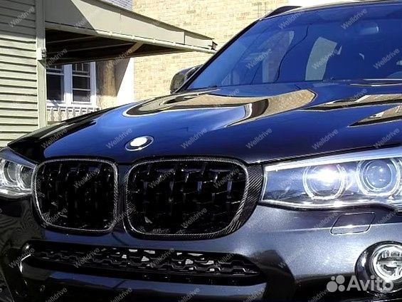 Решетки радиатора BMW X3 F25 LCI черный глянец