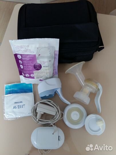 Молокоотсос Avent 2 в 1 электронный и ручной