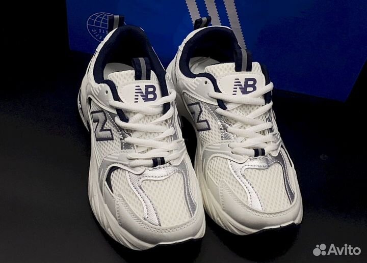 NB 530: Женские, белые, 36-41, для ярких луков