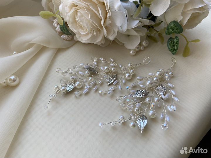 Свадебная веточка украшение для волос, диадема