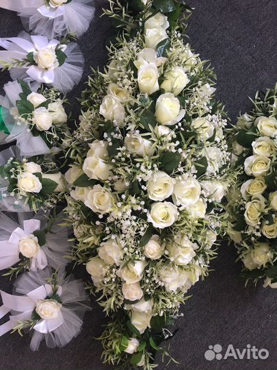 Свадебные украшения на машину