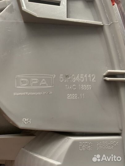 Фонарь задний правый skoda rapid