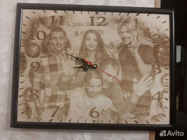 Портрет лазером на фанере и керамической плитке