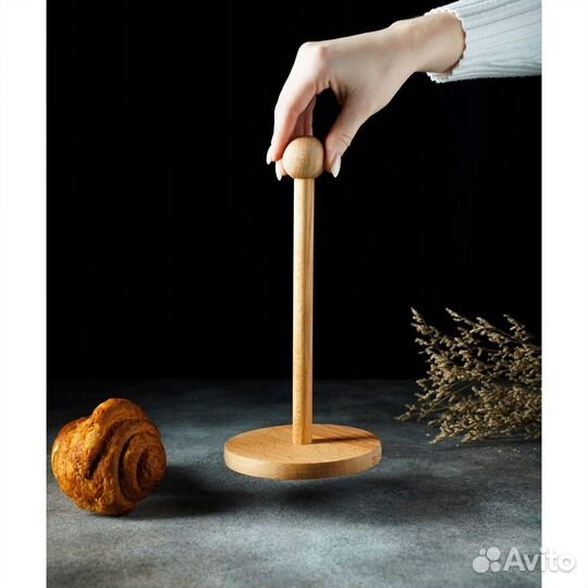 Держатель для бумажных полотенец, 13х25 см, бук