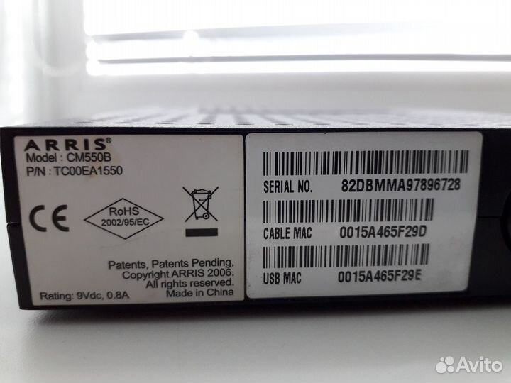 Кабельный модем Arris CM550B