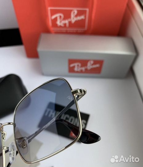Очки ray ban square голубые