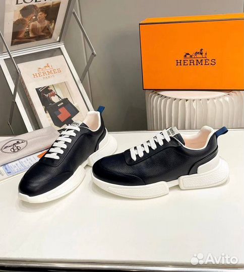 Кроссовки мужские кожаные Hermes 39-45