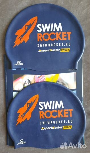 Шапочка взрослая Swim Rocket, унисекс, новая