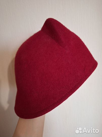 Шляпа с ушками фетровая женская 57 р