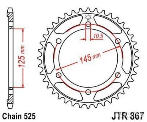 Звезда ведомая JTR867 44