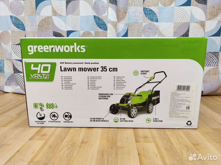 Газонокосилка Greenworks G40LM35K2 2501907UA