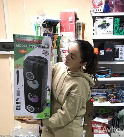 Музыкальная колонка большая с микрпфоном