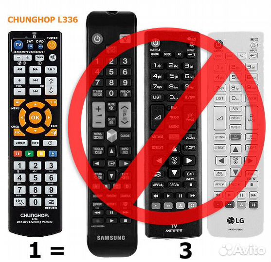 Пульт Д/У универсальный программируемый L336