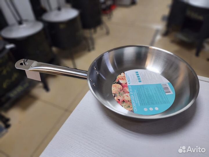 Сковорода для индукции 24 см из нержавейки