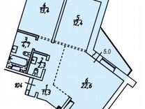 2-к. квартира, 71,7 м², 12/12 эт.