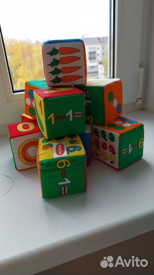 Мягкие кубики большие 10 шт