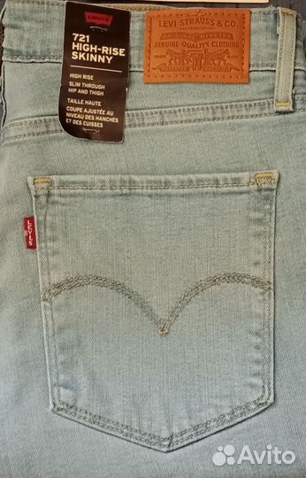 Джинсы Levi's 721 High Rise Skinny, Новые