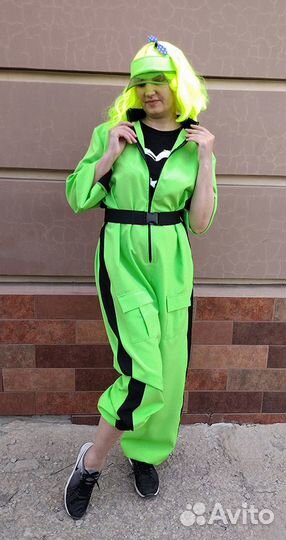 Костюм для аниматора неоновый, на химическое шоу