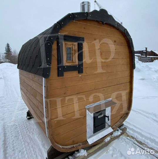 Баня бочка квадро