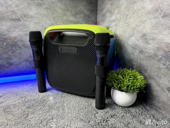 Новая мощная колонка 80 Вт, 2 микрофона