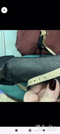 Босоножки женские туфли 39 размер замша бу