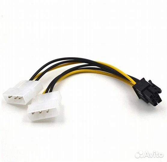 Переходник питания 2xMolex/6pin video