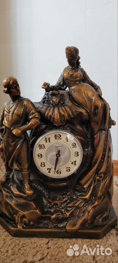 Часы каминные бронза
