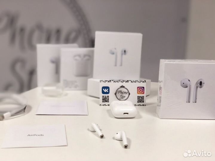 AirPods новые + чехол в подарок