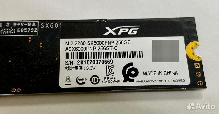 256 гб SSD M.2 накопитель adata XPG SX6000 Pro ASX