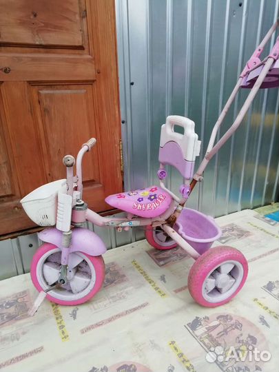 Велосипед детский б/у с регулирующей ручкой