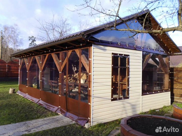 Мягкие окна для беседки