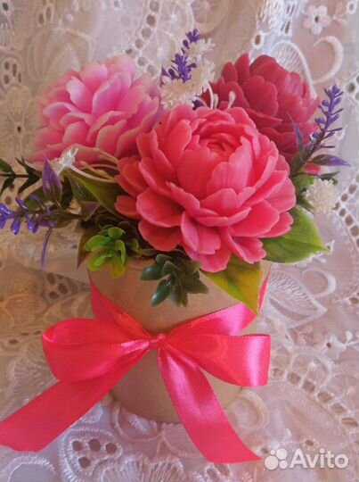 Букет цветов из мыла