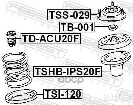 Опора переднего амортизатора TSS029 Febest
