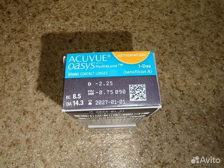 Линзы acuvue oasys astigmatism однодневные