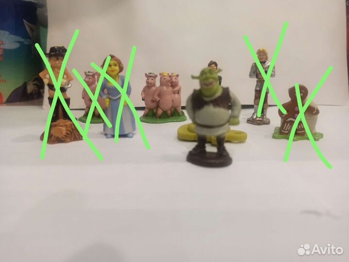 Игрушки из киндер-сюрприза из Шрек