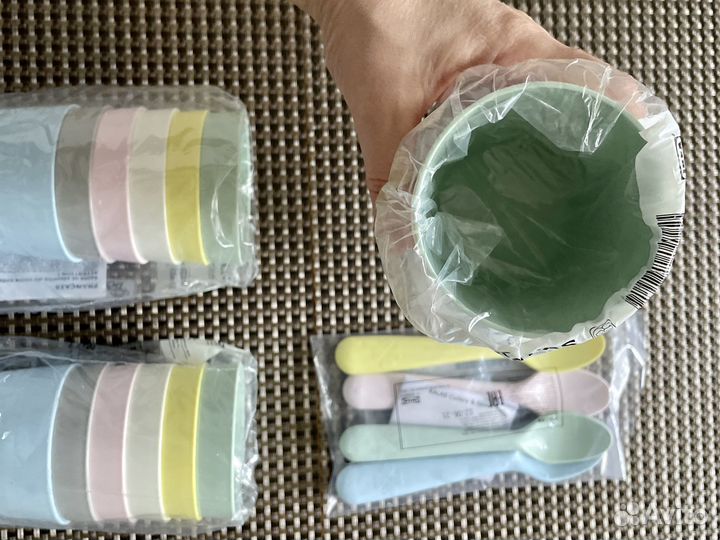 Детская посуда стаканы ложки Икеа IKEA пластик