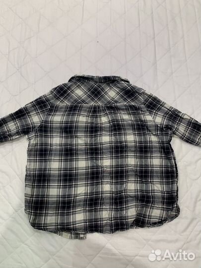 Рубашка в клетку hm оверсайз