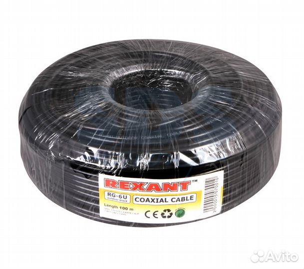 Rexant 01-2202 кабель коаксиальный RG-6U (75 Ом)