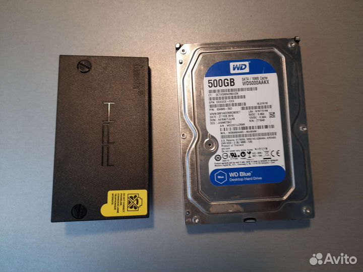 Hdd адаптер и hdd 500 Гб с играми для PS2
