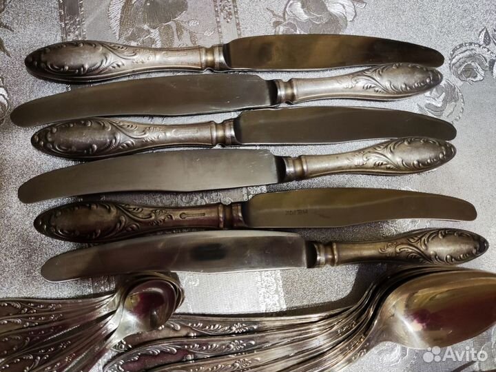 Набор столовых приборов мельхиор СССР,30 предметов