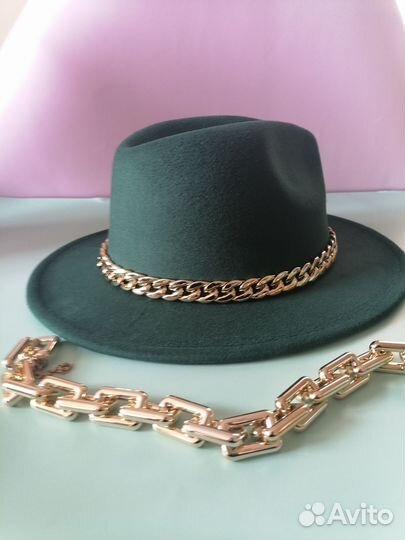 Шляпа федора фетр женская