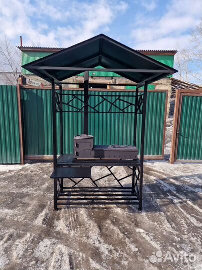 Мангальная зона под крышей