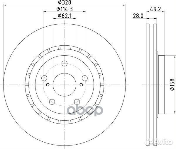 Диск тормозной перед ND1095K nisshinbo