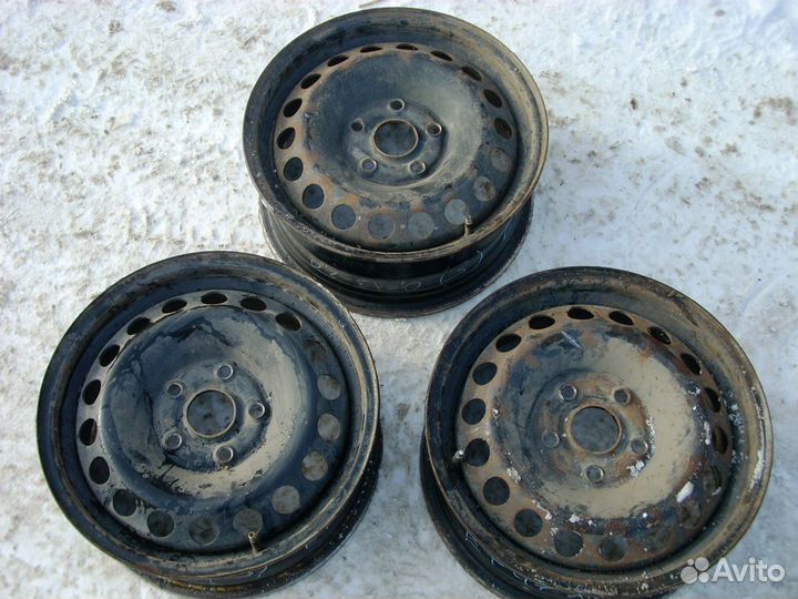 Диски R15 штамп болты 5х112 ET47 VW б/у (2шт Skoda