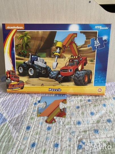 Пазл крупный новый вспыш и чудо-машинки